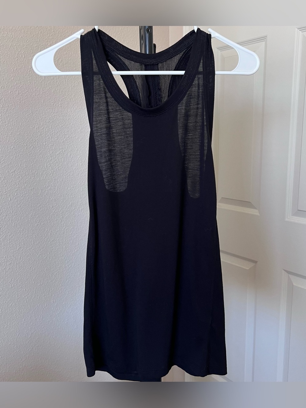black loose fitted athletic tank